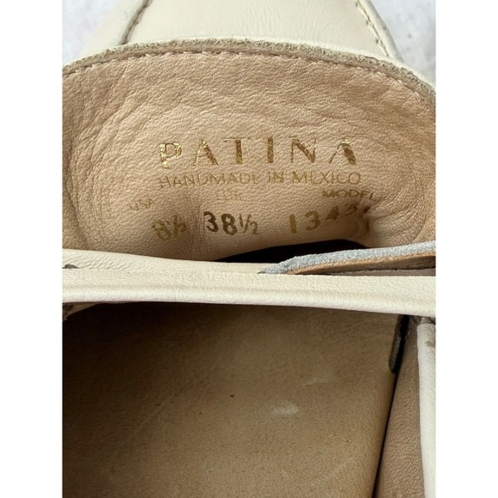 Portland Leather Patina Zoe Chunky Loafer in Bone White Chunky Lug Platform 38 - Picture 12 of 12